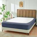 Biscaynebay Decorative Box Spring Cover Full & Full XL Size, Dark Grey Luxurious Jersey Knitting Stretchy Wrap Around 4 Sides Bed Skirt for Home/Hotels, Easy Fit Wrinkle & Fade Free Machine Washable