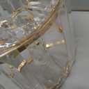 Gold Ceiling Lamp, Semi Flush Mount, Small Crystal, Entryway Chandelier for Dining Room, Bedroom, Kitchen