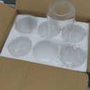 6 Pack Clear Glass Shades Replacement,5.51in Height,3.94in Diameter,1.65in Fitter,High Transmittance Cylinder Glass Lampshade Replacement for Pendant Light Floor lamps Chandelier Wall Sconces