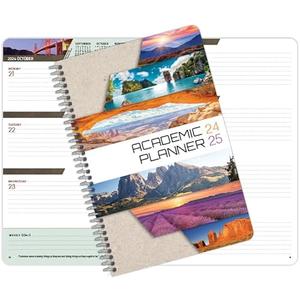 Dated High School Student Planner 2024-2025 Academic School Year, Small (5.5" by 8.5") Block Style Datebook with Campus Cover