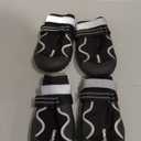 Furmate Dog Shoes for Large Small Medium Dogs,Dog Booties for Indoor Hardfloors Anti-Slip,Reflective Strip Waterproof Dog Boots & Paw Protectors for Outdoor Walking Hot Pavement,Winter Snow (Black-8)