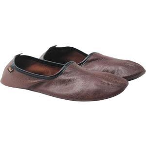 Mens Indoor Leather Slippers Traditional Babouche House Shoes Barefoot Moccasin, Size: 10