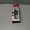 Gravity Electric Salt and Pepper Grinder Set Rechargeable, External Adjustable Coarseness, Automatic Salt and Pepper Shakers Mill with LED Light, 6oz/176ml Large Capacity, House Warming Gifts (1 Pack)