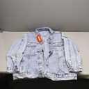 LifeShe Oversized Denim Jacket Women Boyfriend Jean Jacket Trendy Loose Shacket Fall Trucker Coats (Medium, Light Blue)