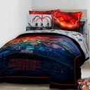 Jay Franco Comforter Set Includes Sheets and Pillow Covers - Soft and Cozy Bed Set for Stylish Room Decor, Multi - Stranger Things, 7 Piece Queen Size Bedding