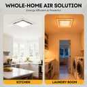 Bathroom Exhaust Fan with Light 10" Ultra Quiet 1.0 Sones,1000LM, 5CCT, Exhaust Fan Mounting Opening 8"x8" in 110CFM Bathroom Fan with Light Ceiling Mount for Home, Bath, Office