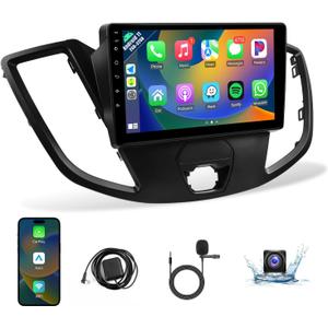 Naifay Android Car Radio for Ford Transit 2013 2014 2015 2016 2017 2018 2019 Stereo, 9inch IPS Touch Screen for Transit Car Stereo with Carplay Android Auto/FM/Bluetooth/GPS/WiFi/Camera/MIC