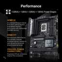 ASUS TUF Gaming B860-PLUS WiFi B860 LGA 1851 ATX Motherboard, Intel Core Ultra Series 2 Ready, Advanced AI PC-Ready, 12+1+2+1 Stages, DDR5,PCIe 5.0, 3X M.2, Wi-Fi 7, 2.5Gb LAN, USB 20Gbps Type-C
