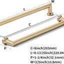 khtumeware 2-Pack 8-Inch(203mm) Champagne Bronze Cabinet Pulls,Warm Brass Handles for Kitchen & Bathroom Drawers, Cupboards Hardware