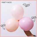 PartyWoo Pale Pink Balloons 140pcs Different Sizes of 18 12 10 5 Inch Light Pastel Baby Pink Balloon Arch Kit for Engagement Bachelorette Baby Shower Easter Birthday Party Decorations Pink-Q01
