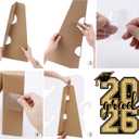 2026 Graduation Candy Buffet Decorations, Black Gold Graduation Candy Bar Signs and Food Labels Set with 2026 Cardstock Standee for Grad Party Dessert Table