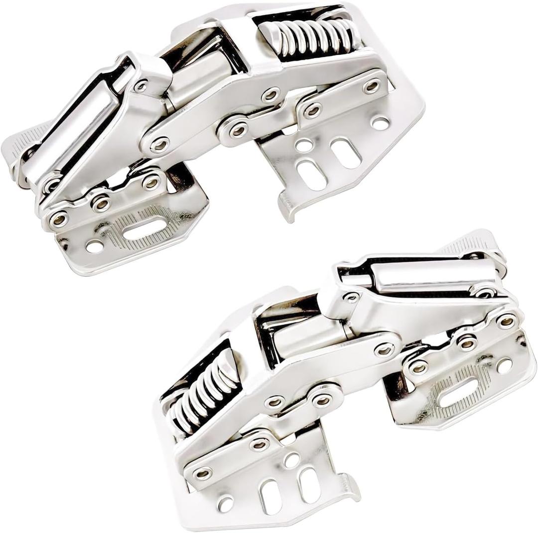 Qrity 2 PCS Cabinet Hinges Heavy Duty Lid Stay Hinges, Soft Close Lid Hinge, Furniture Door Lift Stay Support Hinge