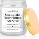 50th Birthday Candles for Her Him, Funny 50th Birthday Decorations for Women & Men, Handmade Lavender Scented Soy Wax Candle for Mom, Dad, Friend, Sister, Wife, Husband, 9oz