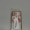 Magnetic for iPhone 17 Pro Max Case Clear,Invisible Ring Stand,Built-in Camera Lens Protector, Compatible with MagSafe,Shockproof Case for 17 ProMax,Orange