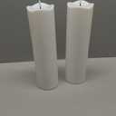 4" x 14" Large Outdoor Flameless Candles with Remote, Waterproof Pillar Candles, Plastic Battery Operated Candles for Patio Porch Lanterns, White (Pack of 2)