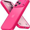 for iPhone 17 Pro Max Case [Full Camera Protection][Military Grade Shockproof], for 17 Pro Max Phone Case [Anti-Yellowing][Ultra Slim],Case for iPhone 17 Pro Max 6.9, Frosted HotPink