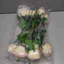 10pcs Real Touch Peonies Artificial Flowers, Faux Austin Rose with Long Stem Look Real Fake Flower for Christmas Valentines Arrangement Wedding Party Home Kitchen Decor(Flesh Pink)