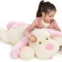 MaoGoLan Giant Stuffed Puppy Dog Big Plush Extra Large Stuffed Animals Soft Plush Dog Pillow for Girls Kids 31 inch