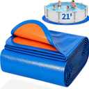 21FT Round Pool Liner Pad for Above Ground Pools, Thickened Puncture-Resistant Under Mat, Heavy-Duty Underlayment, Outdoor Tarp Protector for Concrete/Lawn, Pool Floor Base Pad, Extends Liner Life