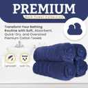 Premium, Set of 4, Extra Large, 100% Cotton, Bath Towels, 30 x 60 inches, Very Soft, Quick-Dry, Lightweight, 600GSM