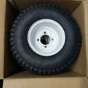 (2-Pack) 18" Tubeless Tires On Rims - 18x8.5-8 Tire and Wheel Assemblies - 4-Lug 4" Center - 2.83" Center Bore - Load Range B Max Tire Weight of 815 Lbs - Compatible with Alumacraft Boat Trailers