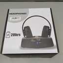 WallarGe Wireless Headphones for TV Watching, Easy Setup and Comfortable Bluetooth Headphones with RF Transmitter Charging Dock, 100 Ft Wireless Range, Rechargeable 25 Hours Play and No Audio Delay (Black)