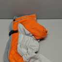 SUNFURA Full Body Dog Coat - Warm Fleece Jacket for Large Dogs, Turtleneck Winter Coats with Harness, Reflective Dog Snowsuit Windproof Puffer Jackets with Legs for Weimaraner, Orange XL