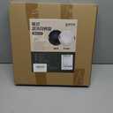 Korean Grill Pan 13.78 Inch Black Nonstick Coating Camp Fire BBQ Griddle Pan with Wood Handle for Indoor Outdoor Fire Camping Induction Gas Stove Electric Cooktop (White)