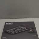 Ergonomic Wireless Keyboard and Mouse Combo, 30dB Quiet Full Size Keyboard Set with Wave Keys & Soft Palm Rest, Dual-System Switch for Windows/Mac, Ideal for Business Teams Home OfficeSablute (Black)