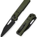 Tarcus Folding Pocket Knife, 3.5" D2 Steel DLC Blade G10 Handle, Lightweight EDC Knife with Crossbar Lock for Men and Women, Ideal for Camping, Hiking, and Survival