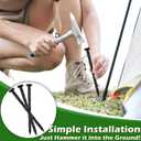 Gardzen 100 pcs Landscape Edging Anchoring Spikes, 6 inches Yard Lawn Paver Edging Stakes for Weed Barrier, Garden Fence, Artificial Turf