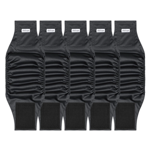 5 Pack Dog Diapers Male Reusable, Premium Belly Bands for Male Dogs, High Absorbing Dog Pee Wraps for Doggie in Incontinence and Training Black M