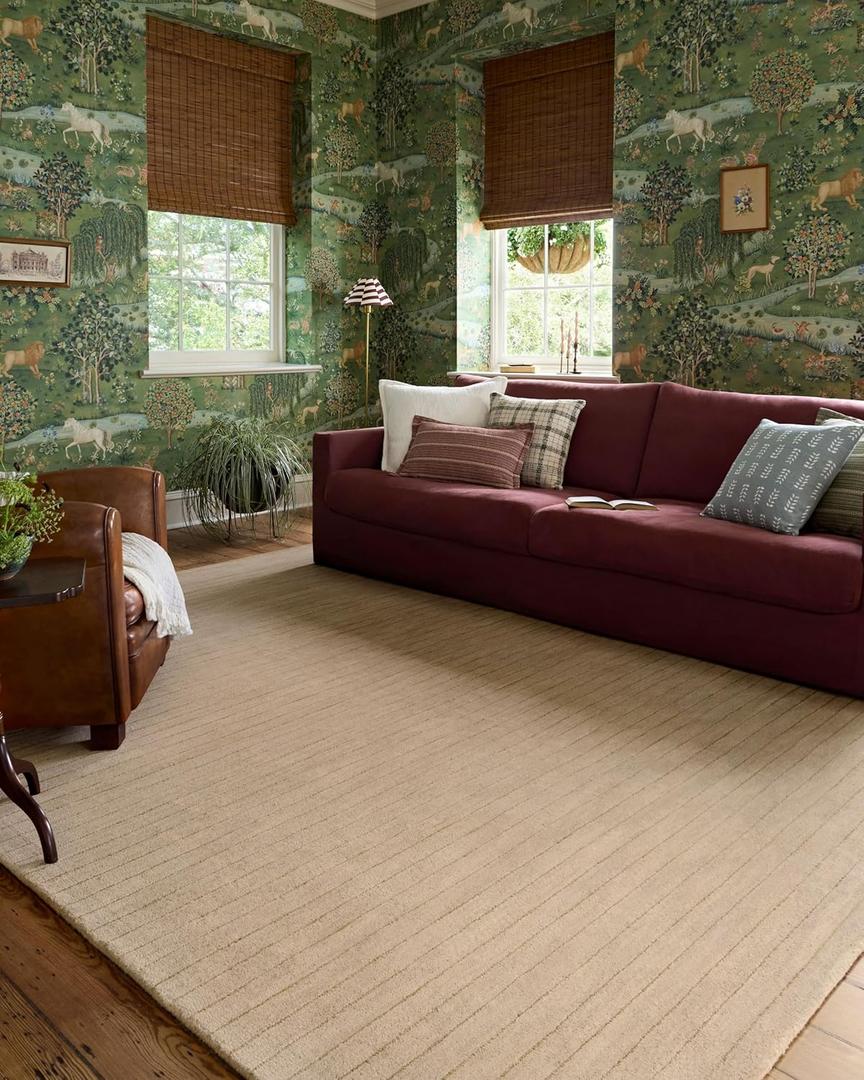 Loloi Chris Loves Julia Henry Collection HEY-01 Beige/Wheat 2'-3" x 3'-9", .50" Pile Height, Runner Rug