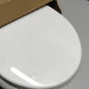 Garvee Toilet Seat Cover Round – PP Material, Secure Locking Design, Full Flat Lid for Standard Round Toilets, Sturdy & Comfortable Fit, White