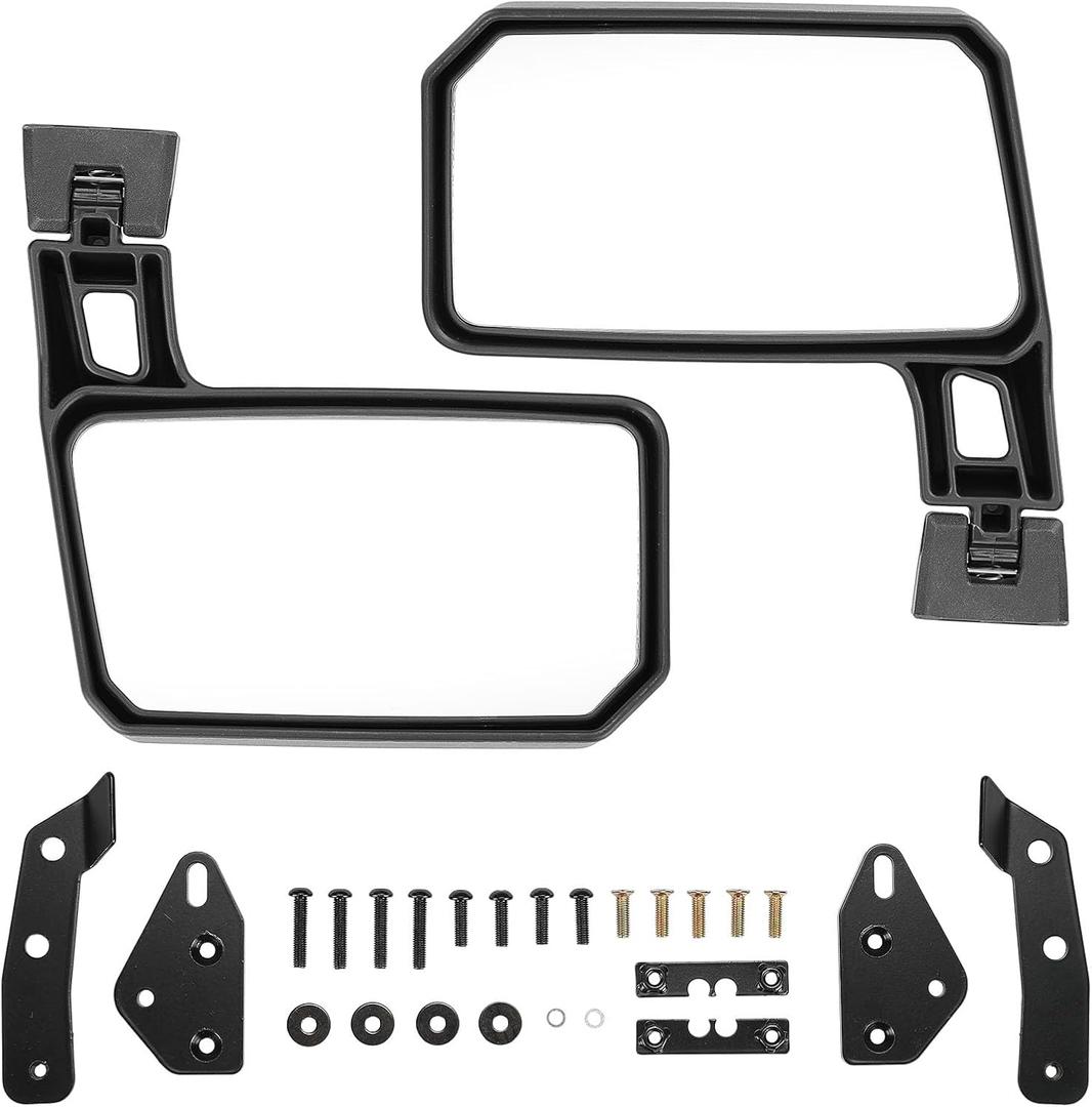 KEMIMOTO Side Mirrors, Fit Factory Doors Large Convex Adjustable UTV Rear View Mirrors, Compatible with Can-Am Defender & Defender Max, OEM Replace 715008100