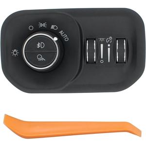 MOTOKU Foglight Headlight Switch Control Assembly for Ram 1500 2019-2025 2500 3500 2019-2024 Instrument Panel Headlamp Dimmer Switch