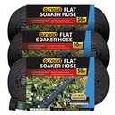 2 Pack Flat Soaker Hose 50 ft for Garden Beds, Cloth Soaker Hose 150 ft for Efficient & Effective Watering of Plants – Garden Soaking Drip Hoses Heavy Duty & Easy to Install (50FT 2Pack)
