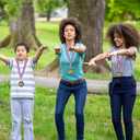 Award Medals Bulk with Neck Ribbon 2 Inch Sport Medal Trophy Gold Sliver Bronze Medal Award for Team Tournaments Prize Participation Competitions Match Party Favors