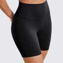 BAYDI Clouduxi Biker Shorts for Women 6" High Waisted Workout Gym Running Shorts Womens Buttery Soft Yoga Pants (Black, S)