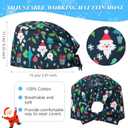 Tarpop 6 Pcs Scrub Caps Woman Hats Bouffant Adjustable Sweatband Nursing Doctor Men Working Supplies