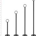 New Star Foodservice Ring-Clip Table Number Holder / Place Card Stand, 18 Inch, Black Finish, Set of 12