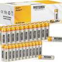 AAA and AA Alkaline Batteries, 24 Double A and 24 Triple A Batteries, Long Lasting Power Batteries for Household Electronic Devices, Toys, Clocks (Non-Rechargeable)