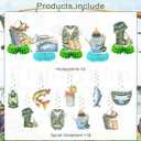 Fishing Baby Shower Party Decorations Gone Fishing Birthday Party Decor Supplies Includes Happy Birthday Banner A Little Fisherman Is on the Way Honeycomb Centerpiece