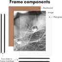 Americanflat 16x20 Picture Frame with Polished Front Cover - Slide-In Photo Frame with Buildable Molding - Fusion Collection - Picture Frames for Wall Display - Black