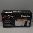 Mueller UltraToast Full Stainless Steel Toaster 2 Slice, Long Extra-Wide Slots with Removable Tray, Cancel/Defrost/Reheat Functions, 6 Browning Levels with LED Display, Housewarming Gifts New Home