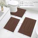 Buganda Microfiber Bathroom Rugs 24x44, Soft Shaggy Absorbent Bath Rugs
Brown, Shaggy Shower Carpet, Machine Wash Dry Bath Mats for Bathroom Floor, Tub and Shower, Home Decor Accessories