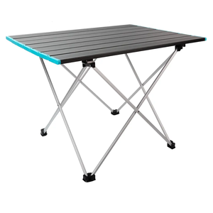 Ready Table Large Lightweight Portable Outdoor Folding Table w/Aluminum Hard Top. Useful for Beaches, Boating, Camping & More. 22x16 Portable Table w/Bag Makes for Easy Travel & Quick Setup