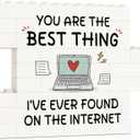 4 x Romantic Valentine's Day Birthday Gifts for Him Her, Anniversary Wedding Gifts for Wife, Husband - You Are The Best Thing Blocks Puzzle Decorative Plaque, I Love You Gift for Boyfriend Girlfriend