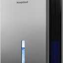KeepGlad Dehumidifier, 98OZ Dehumidifiers for Home(1000sq.ft), Humidity Display Dehumidifier for Basement Bathroom Bedroom, Auto Shut Off, Washable Filter, Drain Hose, Timer, 7 Ambient Lights, Gray