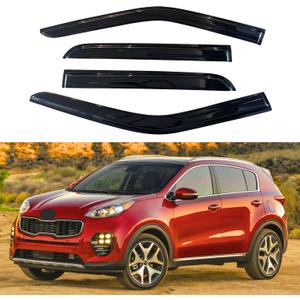 IG Window Visors Fit for 2017-2022 Kia Sportage, Out-Channel Rain Guards Vent Wind Deflectors 4PC, Car Accessories for 17-22 Sportage